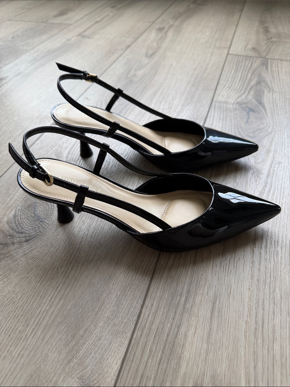 Nine West Rowen Slingback Dress Pumps Women’s 8 Heels Black
